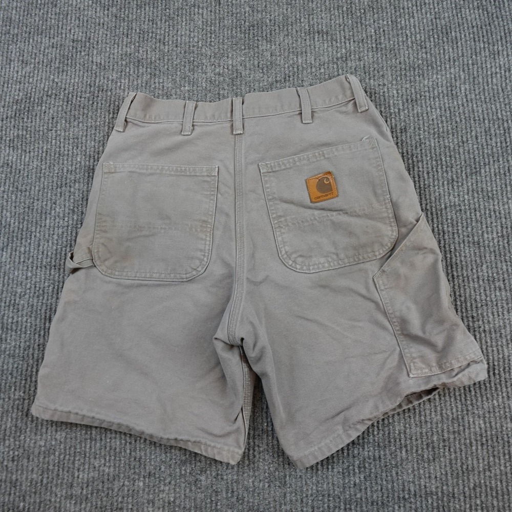 Vintage Carhartt Shorts Mens 33(30) Cement Canvas Workwear Distressed B25CMT